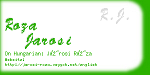 roza jarosi business card